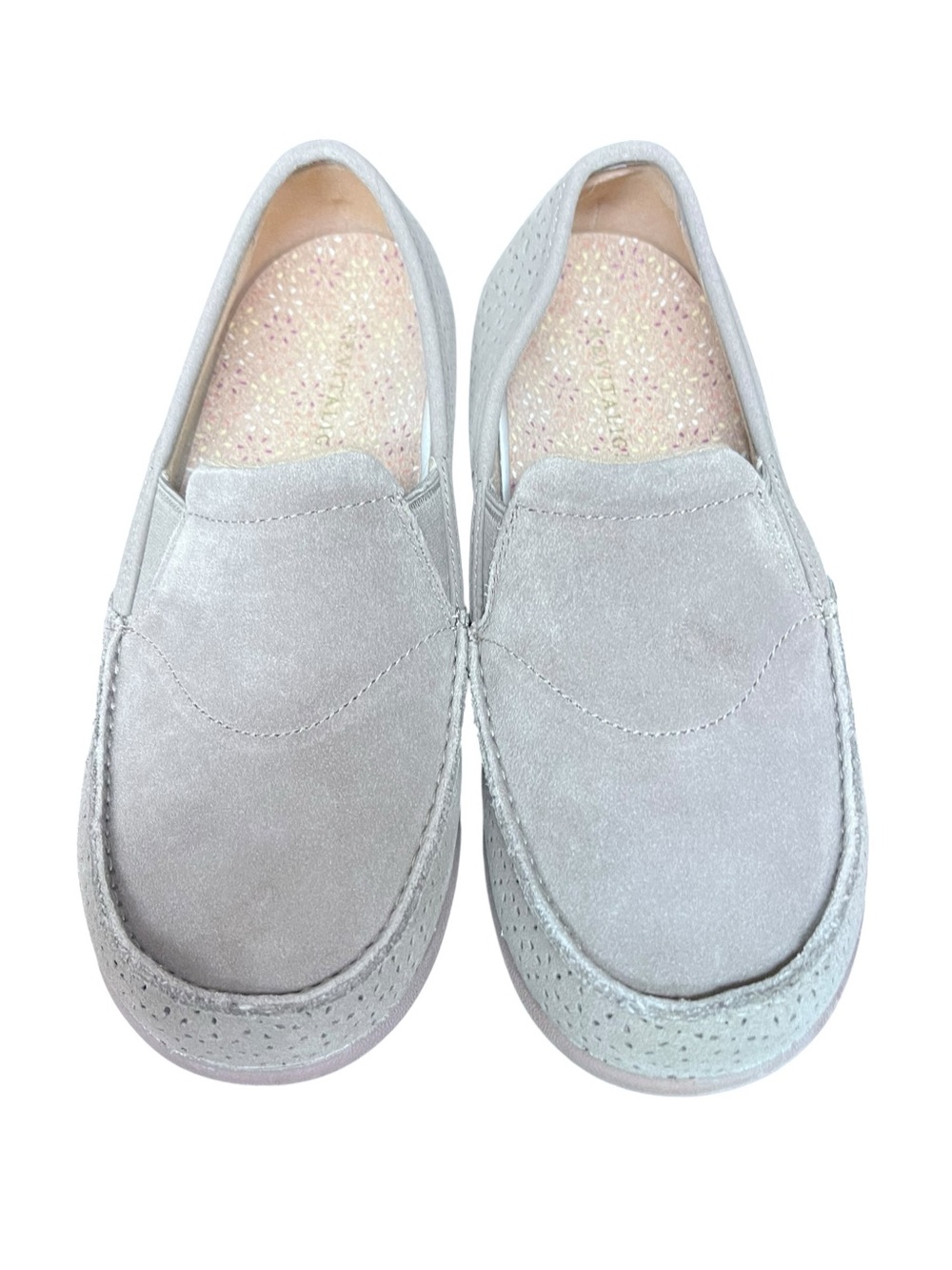 Revitalign Orthotic Suede Slip On - Siesta Star- Tan Shimmer, US 8.5D - Picture 3 of 8